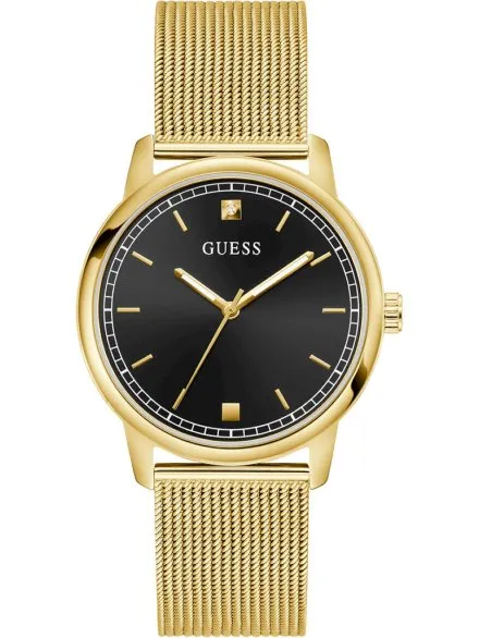 Guess Chandler zegarek męski złoty czarna tarcza GW0974G2