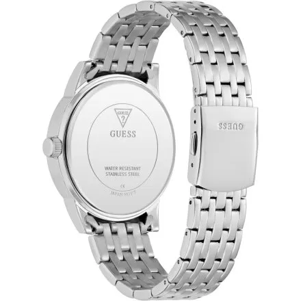 Guess Emerson zegarek męski srebrny czarna tarcza datownik GW0976G1