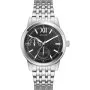 Guess Emerson zegarek męski srebrny czarna tarcza datownik GW0976G1