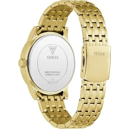 Guess Emerson zegarek męski złoty czarna tarcza datownik GW0976G2