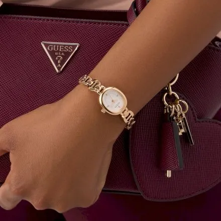 Guess Vivian różowozłoty zegarek damski na bransolecie GW0982L3