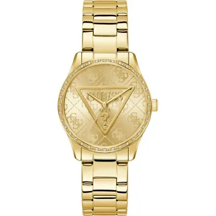 Guess Roxy złoty zegarek damski na bransolecie GW0987L2
