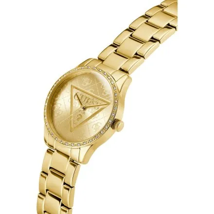 Guess Roxy złoty zegarek damski na bransolecie GW0987L2