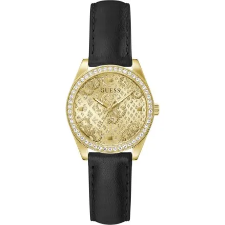 Guess Boa zegarek damski złoty z błyszczącą tarczą GW0989L2