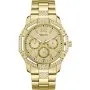 Guess Regal złoty zegarek męski z kryształkami multidata GW0990G2