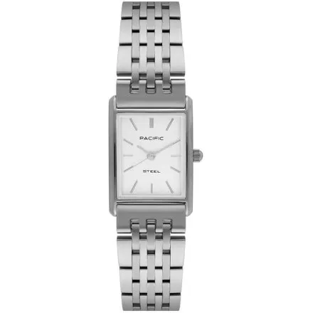 Zegarek damski srebrny Pacific SLB-1604-04 klasyczny prostokątny na bransolecie