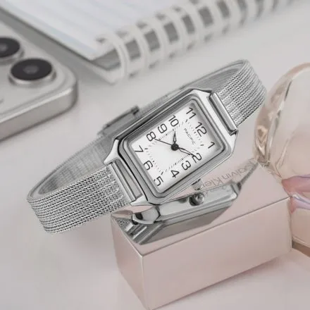 Zegarek damski srebrny Pacific SLC-1606-01 prostokątny na bransolecie mesh