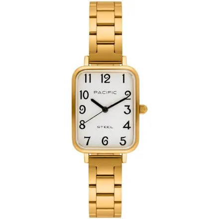 Zegarek damski złoty Pacific SLB-1602-02 prostokątny na bransolecie
