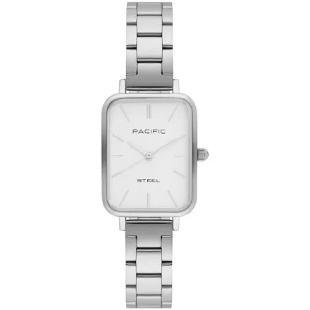 Zegarek damski srebrny Pacific SLB-1602-03 prostokątny na bransolecie
