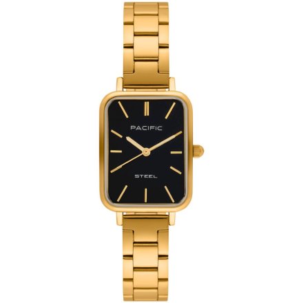 Zegarek damski złoty Pacific SLB-1602-05 prostokątny na bransolecie