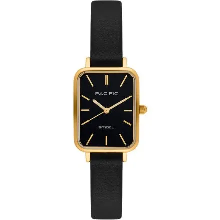 Zegarek damski złoty Pacific SLA-1602-05A prostokątny na pasku
