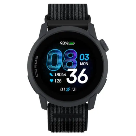 COROS Pace 4 Czarny nylon ultralekki smartwatch sportowy AMOLED GPS WPACE4-BLK-N