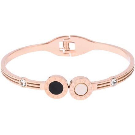 Pacific X6159-06 komplet różowozłoty zegarek + bransoletka elegancki zestaw dla kobiet