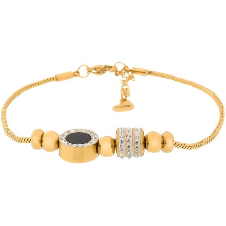 Pacific X6190-05 komplet złoty zegarek + bransoletka elegancki zestaw dla kobiet