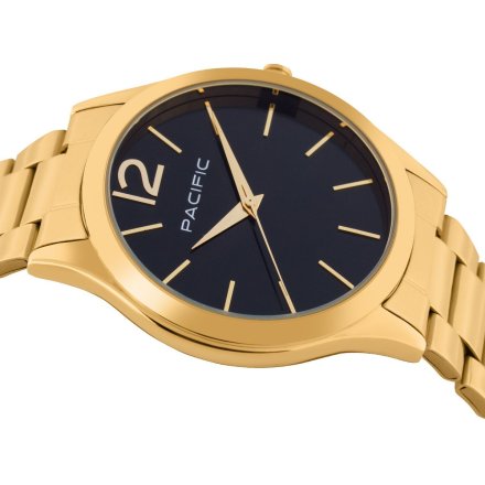 Pacific X6222-13 komplet złoty zegarek + bransoletka elegancki zestaw dla kobiet