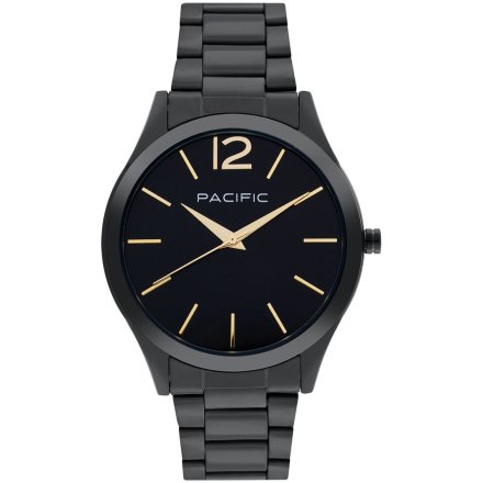 Pacific X6222-14 komplet czarny zegarek + bransoletka elegancki zestaw dla kobiet