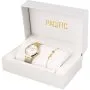 Pacific X6142-02 komplet złoty zegarek + bransoletka elegancki zestaw dla kobiet
