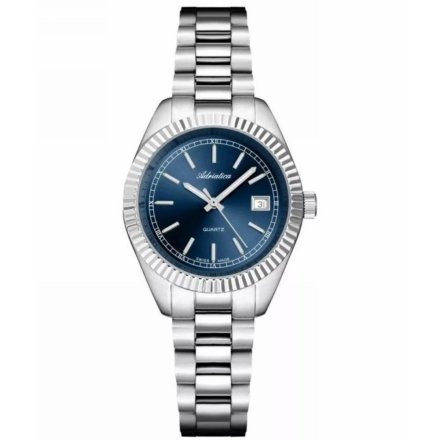 Adriatica Zegarek Damski srebrny z datownikiem A3090.5115Q