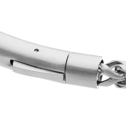 Srebrna klasyczna bransoletka męska splot pancerka Pacific SSM-014-S1