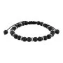 Czarna klasyczna bransoletka męska koraliki Pacific SSM-027-S1