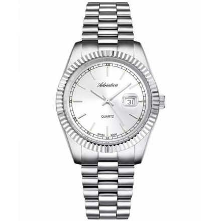 Adriatica Zegarek Damski srebrny z datownikiem A3090.5113QXL