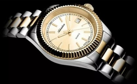 Adriatica Zegarek Damski srebrno-złoty z datownikiem A3090.2111QXL