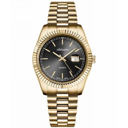 Adriatica Zegarek Damski złoty z datownikiem A3090.1116QXL