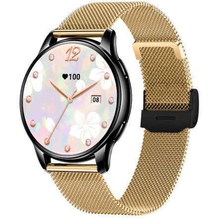 Rubicon RNCF30 smartwatch damski czarno-złoty SMARUB346