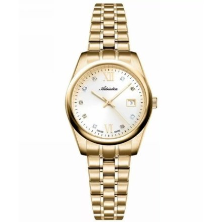 Adriatica Zegarek Damski złoty z datownikiem A3198.1181Q