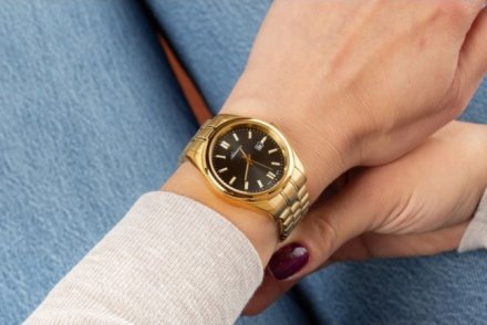 Adriatica Zegarek Damski złoty z datownikiem A3198.1116Q