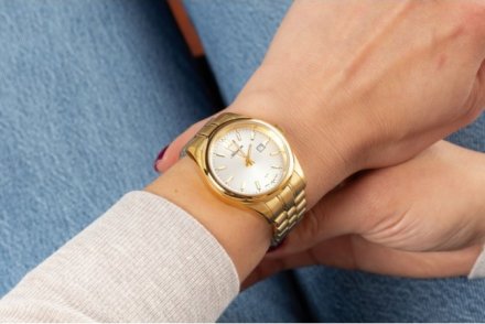 Adriatica Zegarek Damski złoty z datownikiem A3198.1113Q