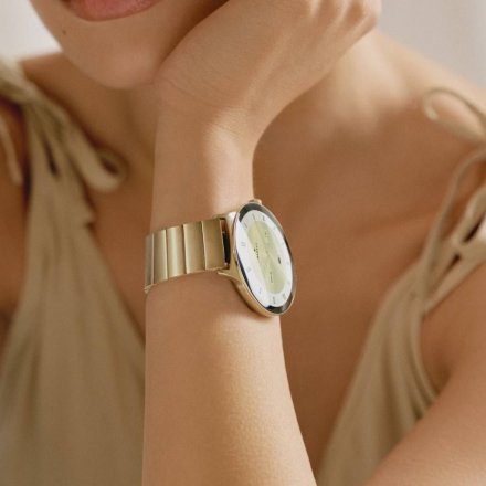 Garett Verona 2 Glow złoty na bransolecie elegancki smartwatch damski + PUDEŁKO