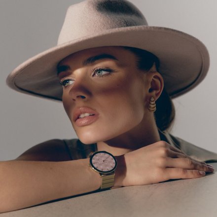 Garett Verona 2 Glow złoty na bransolecie elegancki smartwatch damski + PUDEŁKO