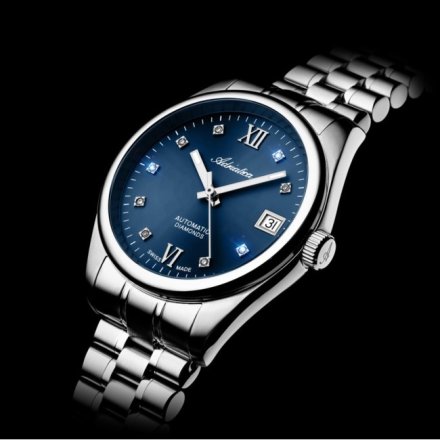 Adriatica Zegarek Damski Automatic Diamonds na srebrnej bransolecie A3198.5185DA