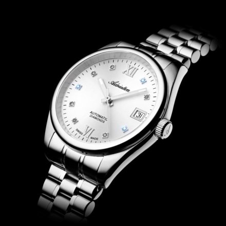 Adriatica Zegarek Damski Automatic Diamonds na srebrnej bransolecie A3198.5183DA