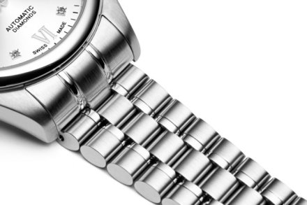 Adriatica Zegarek Damski Automatic Diamonds na srebrnej bransolecie A3198.5183DA