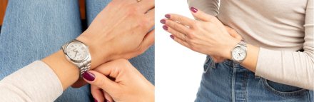 Adriatica Zegarek Damski Automatic Diamonds na srebrnej bransolecie A3198.5183DA