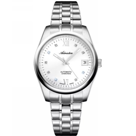 Adriatica Zegarek Damski Automatic Diamonds na srebrnej bransolecie A3198.5183DA