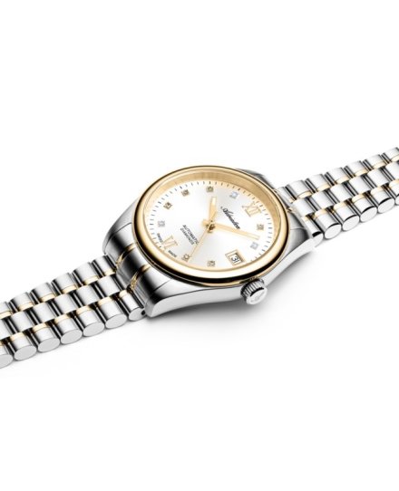 Adriatica Zegarek Damski Automatic Diamonds na srebrno-złotej bransolecie A3198.2183DA