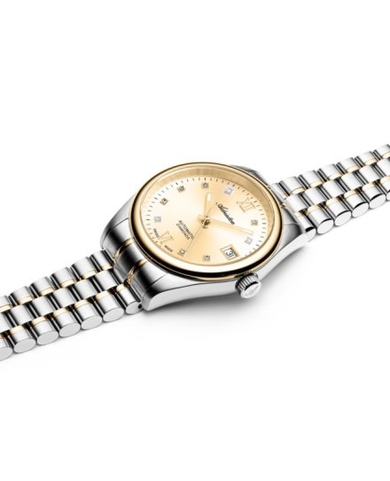 Adriatica Zegarek Damski Automatic Diamonds na srebrno-złotej bransolecie A3198.2181DA