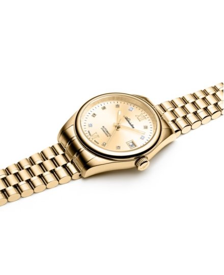 Adriatica Zegarek Damski Automatic Diamonds na złotej bransolecie A3198.1181DA