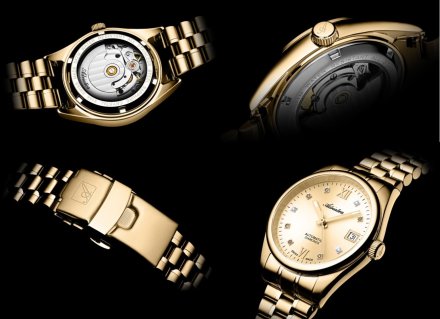 Adriatica Zegarek Damski Automatic Diamonds na złotej bransolecie A3198.1181DA
