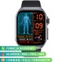 Rubicon RNCF36 smartwatch z pomiarem cukru i EKG czarny z paskiem SMARUB310