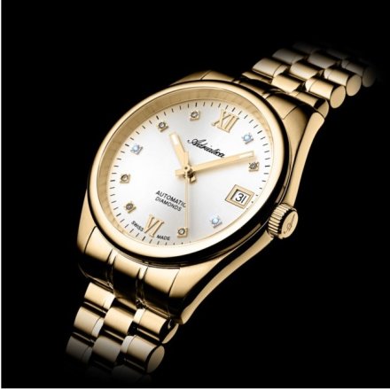 Adriatica Zegarek Damski Automatic Diamonds na złotej bransolecie A3198.1183DA