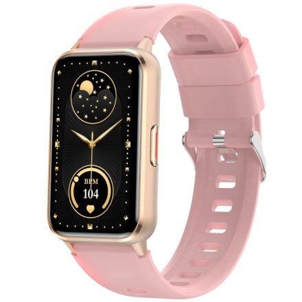 Rubicon RNCF48 różowy elegancki damski smartwatch opaska SMARUB355