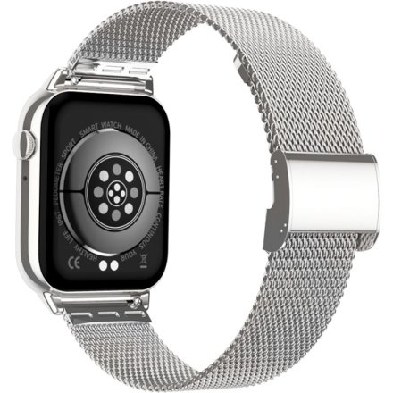 Rubicon RNCF49 srebrny mesh elegancki smartwatch AMOLED