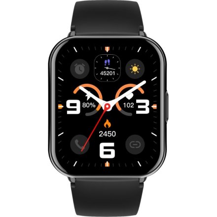 Rubicon RNCF46 czarny stylowy smartwatch na pasku SMARUB378