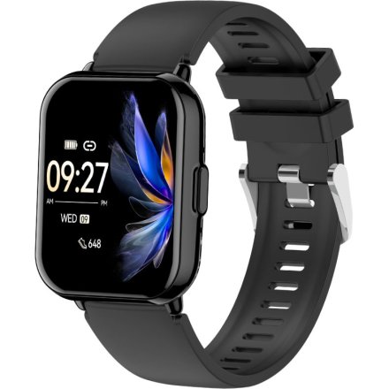 Rubicon RNCF46 czarny stylowy smartwatch na pasku SMARUB378