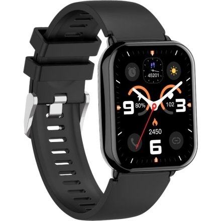 Rubicon RNCF46 czarny stylowy smartwatch na pasku SMARUB378