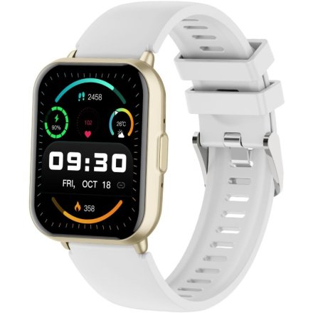 Rubicon RNCF46 biały stylowy smartwatch na pasku SMARUB377